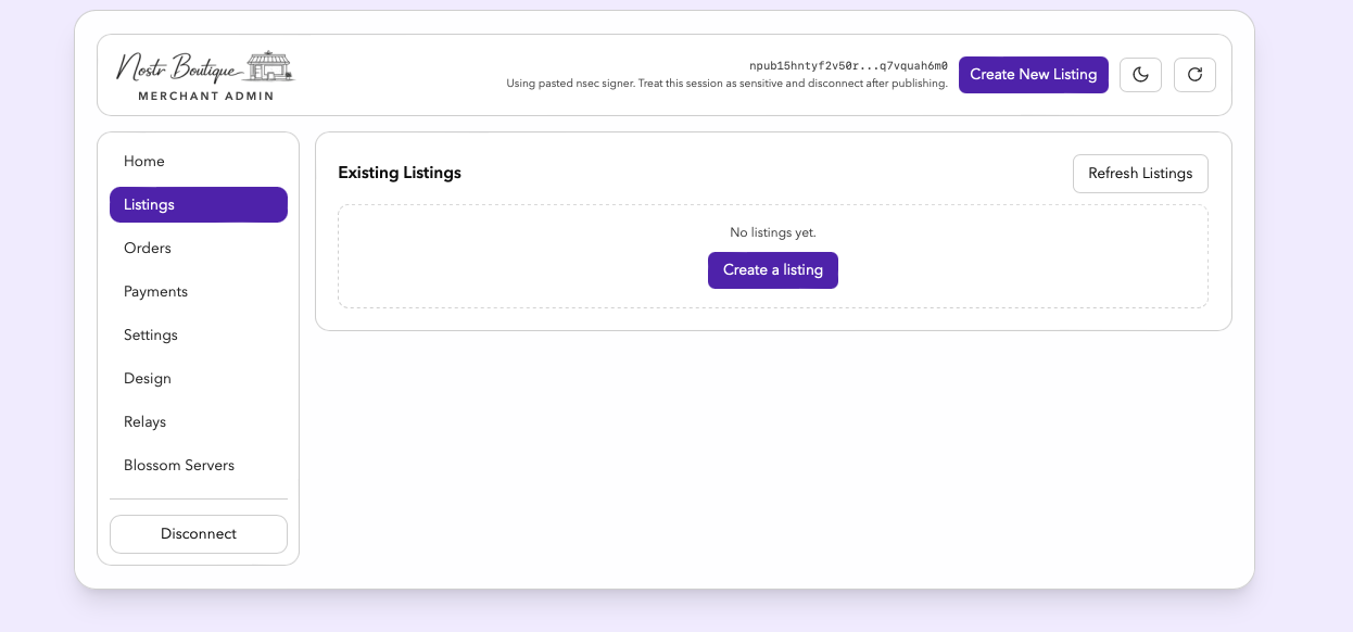Merchant Portal preview