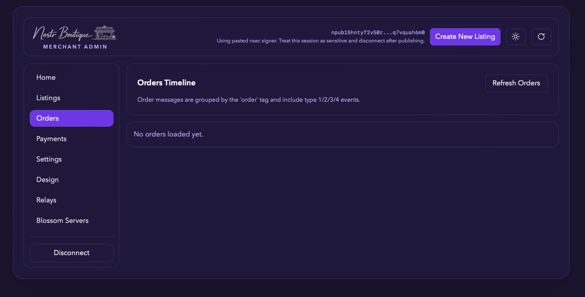 Merchant Portal screenshot
